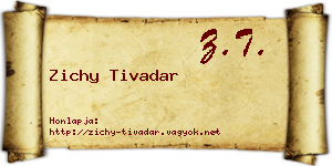 Zichy Tivadar névjegykártya